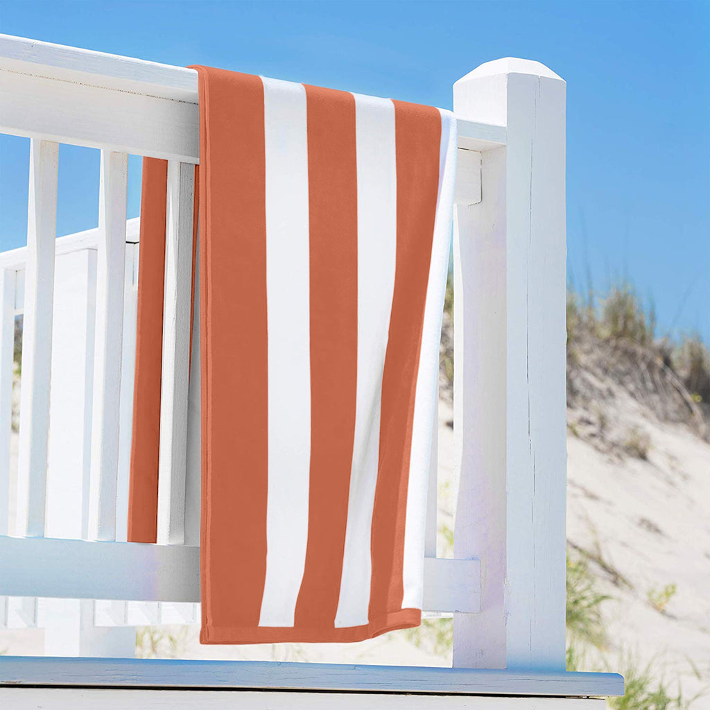 Lushomes Beach Large Swimming Blue & White Cabana Soft Cotton Stripe Pool  Turkish Big Towel